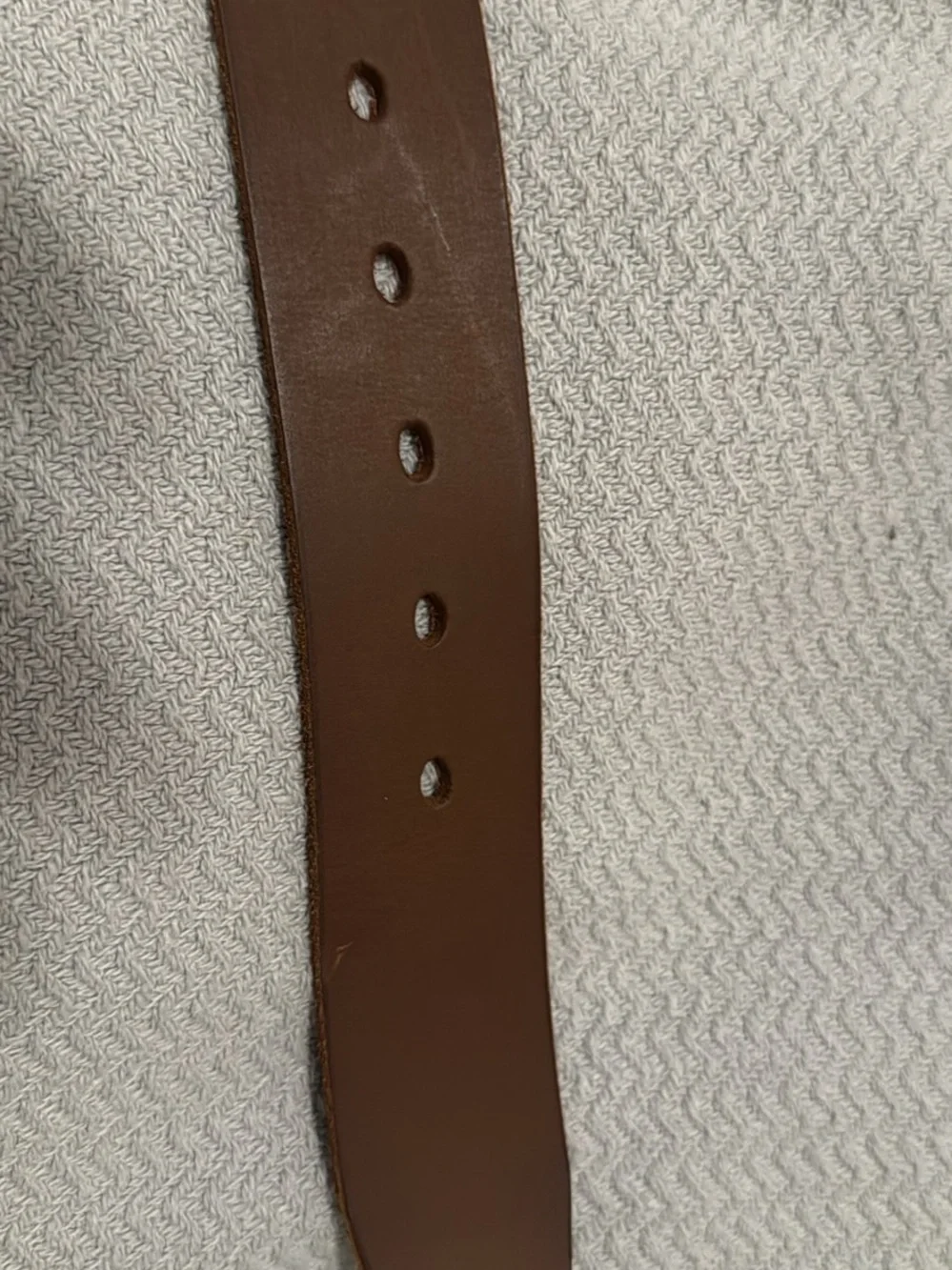 Timberland Brown Leather Belt with Brass-Tone Buckle 34 inches
